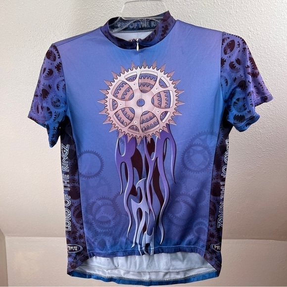 PRIMAL WEAR LORD OF THE RINGZ Cycling shirt with back pockets. ¾ front zip. L - Picture 1 of 8